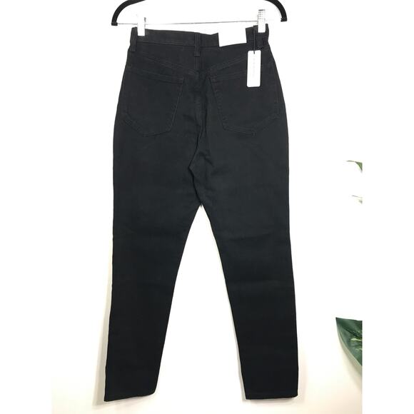 WEWOREWHAT NWT Danielle Black Crystal Button Straight Leg Jean Womens 26 Preppy - Picture 3 of 13